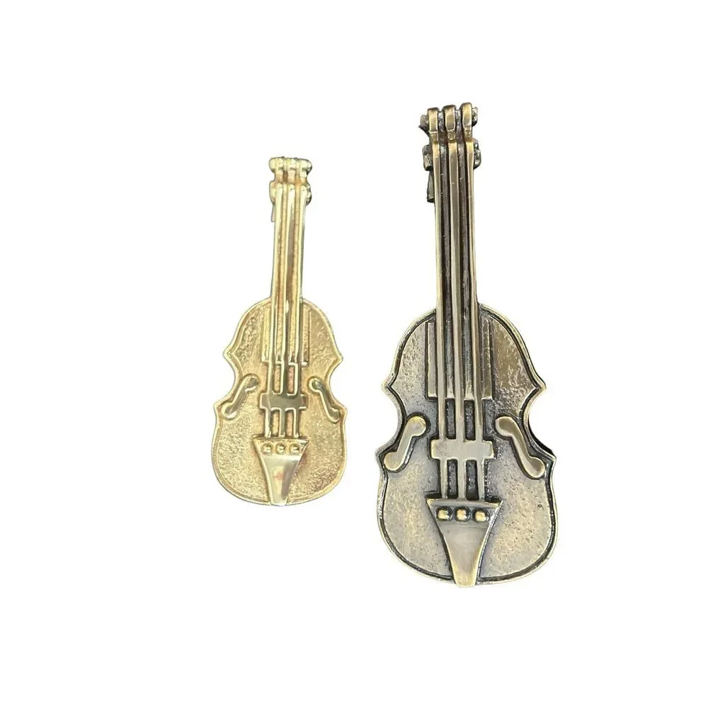 SeViolin Style Polished Brass Front Door Knocker with Hardware Set Of 2